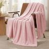 imageBedsure GentleSoft Fleece Throw Blanket for Couch Oxford Tan  Lightweight Plush Fuzzy Cozy Soft Blankets and Throws for Sofa 50x60 inchesCherry Blossom Pink