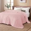 imageBedsure GentleSoft Fleece Throw Blanket for Couch Oxford Tan  Lightweight Plush Fuzzy Cozy Soft Blankets and Throws for Sofa 50x60 inchesCherry Blossom Pink