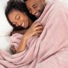 imageBedsure GentleSoft Fleece Throw Blanket for Couch Oxford Tan  Lightweight Plush Fuzzy Cozy Soft Blankets and Throws for Sofa 50x60 inchesCherry Blossom Pink