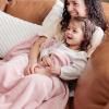 imageBedsure GentleSoft Fleece Throw Blanket for Couch Oxford Tan  Lightweight Plush Fuzzy Cozy Soft Blankets and Throws for Sofa 50x60 inchesCherry Blossom Pink