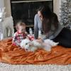 imageBedsure GentleSoft Fleece Throw Blanket for Couch Oxford Tan  Lightweight Plush Fuzzy Cozy Soft Blankets and Throws for Sofa 50x60 inchesDark Orange