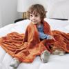 imageBedsure GentleSoft Fleece Throw Blanket for Couch Oxford Tan  Lightweight Plush Fuzzy Cozy Soft Blankets and Throws for Sofa 50x60 inchesDark Orange