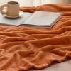 imageBedsure GentleSoft Fleece Throw Blanket for Couch Oxford Tan  Lightweight Plush Fuzzy Cozy Soft Blankets and Throws for Sofa 50x60 inchesDark Orange