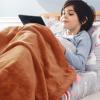 imageBedsure GentleSoft Fleece Throw Blanket for Couch Oxford Tan  Lightweight Plush Fuzzy Cozy Soft Blankets and Throws for Sofa 50x60 inchesDark Orange