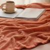 imageBedsure GentleSoft Fleece Throw Blanket for Couch Oxford Tan  Lightweight Plush Fuzzy Cozy Soft Blankets and Throws for Sofa 50x60 inchesDark Orange