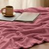 imageBedsure GentleSoft Fleece Throw Blanket for Couch Oxford Tan  Lightweight Plush Fuzzy Cozy Soft Blankets and Throws for Sofa 50x60 inchesDusty Rose