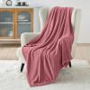imageBedsure GentleSoft Fleece Throw Blanket for Couch Oxford Tan  Lightweight Plush Fuzzy Cozy Soft Blankets and Throws for Sofa 50x60 inchesDusty Rose