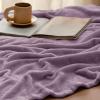 imageBedsure GentleSoft Fleece Throw Blanket for Couch Oxford Tan  Lightweight Plush Fuzzy Cozy Soft Blankets and Throws for Sofa 50x60 inchesFog Purple