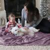 imageBedsure GentleSoft Fleece Throw Blanket for Couch Oxford Tan  Lightweight Plush Fuzzy Cozy Soft Blankets and Throws for Sofa 50x60 inchesFog Purple