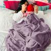 imageBedsure GentleSoft Fleece Throw Blanket for Couch Oxford Tan  Lightweight Plush Fuzzy Cozy Soft Blankets and Throws for Sofa 50x60 inchesFog Purple
