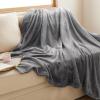 imageBedsure GentleSoft Fleece Throw Blanket for Couch Oxford Tan  Lightweight Plush Fuzzy Cozy Soft Blankets and Throws for Sofa 50x60 inchesGrey