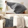 imageBedsure GentleSoft Fleece Throw Blanket for Couch Oxford Tan  Lightweight Plush Fuzzy Cozy Soft Blankets and Throws for Sofa 50x60 inchesGrey