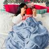 imageBedsure GentleSoft Fleece Throw Blanket for Couch Oxford Tan  Lightweight Plush Fuzzy Cozy Soft Blankets and Throws for Sofa 50x60 inchesLight Blue