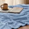 imageBedsure GentleSoft Fleece Throw Blanket for Couch Oxford Tan  Lightweight Plush Fuzzy Cozy Soft Blankets and Throws for Sofa 50x60 inchesLight Blue