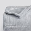 imageBedsure GentleSoft Fleece Throw Blanket for Couch Oxford Tan  Lightweight Plush Fuzzy Cozy Soft Blankets and Throws for Sofa 50x60 inchesLight Grey