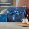 imageBedsure GentleSoft Fleece Throw Blanket for Couch Oxford Tan  Lightweight Plush Fuzzy Cozy Soft Blankets and Throws for Sofa 50x60 inchesMineral Blue
