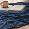 imageBedsure GentleSoft Fleece Throw Blanket for Couch Oxford Tan  Lightweight Plush Fuzzy Cozy Soft Blankets and Throws for Sofa 50x60 inchesMineral Blue