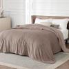 imageBedsure GentleSoft Fleece Throw Blanket for Couch Oxford Tan  Lightweight Plush Fuzzy Cozy Soft Blankets and Throws for Sofa 50x60 inchesMocha Brown