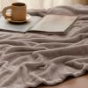 imageBedsure GentleSoft Fleece Throw Blanket for Couch Oxford Tan  Lightweight Plush Fuzzy Cozy Soft Blankets and Throws for Sofa 50x60 inchesMocha Brown
