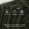 imageBedsure GentleSoft Fleece Throw Blanket for Couch Oxford Tan  Lightweight Plush Fuzzy Cozy Soft Blankets and Throws for Sofa 50x60 inchesOlive Green