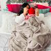 imageBedsure GentleSoft Fleece Throw Blanket for Couch Oxford Tan  Lightweight Plush Fuzzy Cozy Soft Blankets and Throws for Sofa 50x60 inchesOxford Tan