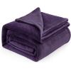 imageBedsure GentleSoft Fleece Throw Blanket for Couch Oxford Tan  Lightweight Plush Fuzzy Cozy Soft Blankets and Throws for Sofa 50x60 inchesPurple