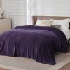 imageBedsure GentleSoft Fleece Throw Blanket for Couch Oxford Tan  Lightweight Plush Fuzzy Cozy Soft Blankets and Throws for Sofa 50x60 inchesPurple