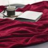 imageBedsure GentleSoft Fleece Throw Blanket for Couch Oxford Tan  Lightweight Plush Fuzzy Cozy Soft Blankets and Throws for Sofa 50x60 inchesRed