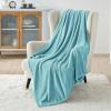 imageBedsure GentleSoft Fleece Throw Blanket for Couch Oxford Tan  Lightweight Plush Fuzzy Cozy Soft Blankets and Throws for Sofa 50x60 inchesRiver Blue