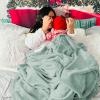 imageBedsure GentleSoft Fleece Throw Blanket for Couch Oxford Tan  Lightweight Plush Fuzzy Cozy Soft Blankets and Throws for Sofa 50x60 inchesSage Green