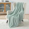 imageBedsure GentleSoft Fleece Throw Blanket for Couch Oxford Tan  Lightweight Plush Fuzzy Cozy Soft Blankets and Throws for Sofa 50x60 inchesSage Green
