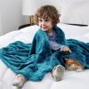 imageBedsure GentleSoft Fleece Throw Blanket for Couch Oxford Tan  Lightweight Plush Fuzzy Cozy Soft Blankets and Throws for Sofa 50x60 inchesTeal Blue