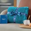 imageBedsure GentleSoft Fleece Throw Blanket for Couch Oxford Tan  Lightweight Plush Fuzzy Cozy Soft Blankets and Throws for Sofa 50x60 inchesTeal Blue