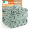 imageBedsure GentleSoft Twin Blanket for Bed  Super Soft Cozy Blankets for Kids Girls Cute Fuzzy Fleece Throws for Bedroom Couch Light Yellow 60x80 Inches01 Sage Green
