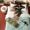 imageBedsure GentleSoft Twin Blanket for Bed  Super Soft Cozy Blankets for Kids Girls Cute Fuzzy Fleece Throws for Bedroom Couch Light Yellow 60x80 Inches01 Sage Green