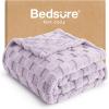 imageBedsure GentleSoft Twin Blanket for Bed  Super Soft Cozy Blankets for Kids Girls Cute Fuzzy Fleece Throws for Bedroom Couch Light Yellow 60x80 Inches03 Lavender Fog