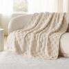 imageBedsure GentleSoft Twin Blanket for Bed  Super Soft Cozy Blankets for Kids Girls Cute Fuzzy Fleece Throws for Bedroom Couch Light Yellow 60x80 InchesBeige