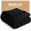 imageBedsure GentleSoft Twin Blanket for Bed  Super Soft Cozy Blankets for Kids Girls Cute Fuzzy Fleece Throws for Bedroom Couch Light Yellow 60x80 InchesBlack