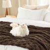 imageBedsure GentleSoft Twin Blanket for Bed  Super Soft Cozy Blankets for Kids Girls Cute Fuzzy Fleece Throws for Bedroom Couch Light Yellow 60x80 InchesBrown