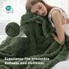imageBedsure GentleSoft Twin Blanket for Bed  Super Soft Cozy Blankets for Kids Girls Cute Fuzzy Fleece Throws for Bedroom Couch Light Yellow 60x80 InchesBronze Green