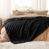 imageBedsure GentleSoft Twin Blanket for Bed  Super Soft Cozy Blankets for Kids Girls Cute Fuzzy Fleece Throws for Bedroom Couch Light Yellow 60x80 InchesBlack