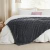 imageBedsure GentleSoft Twin Blanket for Bed  Super Soft Cozy Blankets for Kids Girls Cute Fuzzy Fleece Throws for Bedroom Couch Light Yellow 60x80 InchesDark Grey