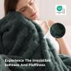 imageBedsure GentleSoft Twin Blanket for Bed  Super Soft Cozy Blankets for Kids Girls Cute Fuzzy Fleece Throws for Bedroom Couch Light Yellow 60x80 InchesDark Green