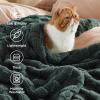 imageBedsure GentleSoft Twin Blanket for Bed  Super Soft Cozy Blankets for Kids Girls Cute Fuzzy Fleece Throws for Bedroom Couch Light Yellow 60x80 InchesDark Green