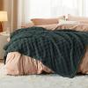 imageBedsure GentleSoft Twin Blanket for Bed  Super Soft Cozy Blankets for Kids Girls Cute Fuzzy Fleece Throws for Bedroom Couch Light Yellow 60x80 InchesDark Green