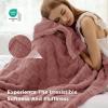 imageBedsure GentleSoft Twin Blanket for Bed  Super Soft Cozy Blankets for Kids Girls Cute Fuzzy Fleece Throws for Bedroom Couch Light Yellow 60x80 InchesDusty Pink