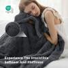 imageBedsure GentleSoft Twin Blanket for Bed  Super Soft Cozy Blankets for Kids Girls Cute Fuzzy Fleece Throws for Bedroom Couch Light Yellow 60x80 InchesDark Grey