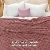 imageBedsure GentleSoft Twin Blanket for Bed  Super Soft Cozy Blankets for Kids Girls Cute Fuzzy Fleece Throws for Bedroom Couch Light Yellow 60x80 InchesDusty Pink