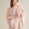 imageBedsure GentleSoft Twin Blanket for Bed  Super Soft Cozy Blankets for Kids Girls Cute Fuzzy Fleece Throws for Bedroom Couch Light Yellow 60x80 InchesLight Pink
