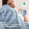 imageBedsure GentleSoft Twin Blanket for Bed  Super Soft Cozy Blankets for Kids Girls Cute Fuzzy Fleece Throws for Bedroom Couch Light Yellow 60x80 InchesLight Blue